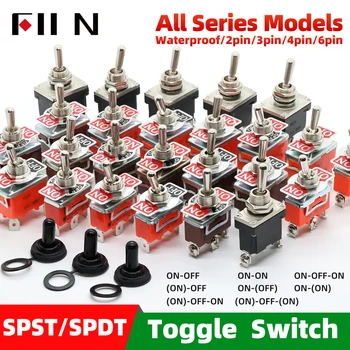 ฟิล์ม 15A 250V สลับสวิทช์ Miniature Thumb LEVER ON OFF Electronics SPST SPDT DPDT Power Rocker หมวกกันน้ํา 1