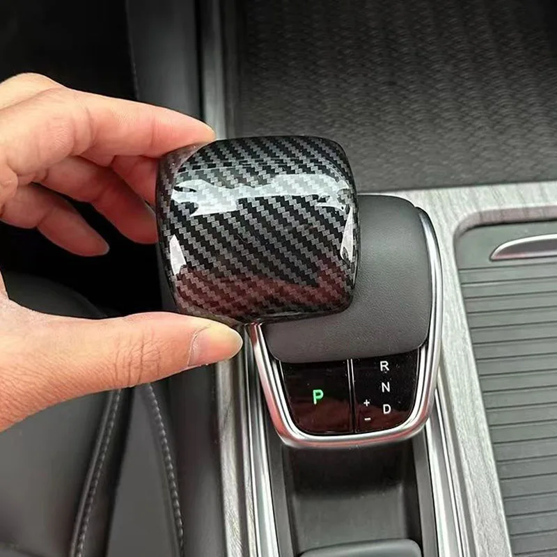 Chery Omoda 5 C5 FX car shift knob frame Car Accessories ABS Carbon Fiber Shift Knob Cover Car Gear Lever Head Trims Styling