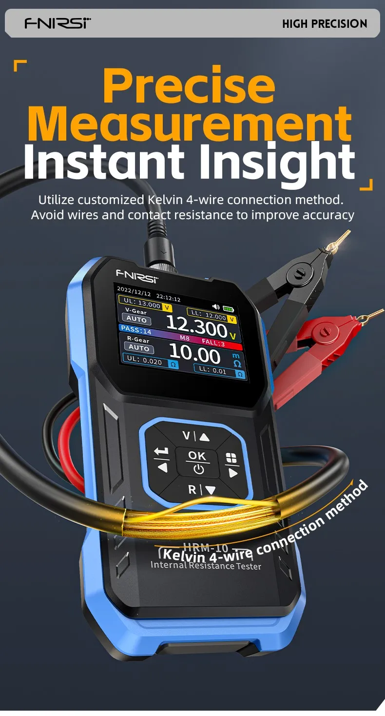 HRM-10 Battery Tester Internal Resistance Tester Fast High Precision 4-Wire 1865