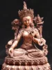 Red copper precision casting whiteness mother 7 inch 3 inch Buddha statue Tibetan desktop ornament Household offering bronze sta 1