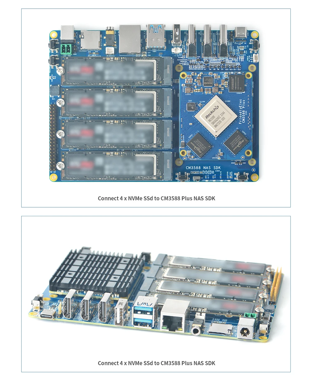 CM3588 Plus 32GB LPDDR5 NAS Kit Rockchip RK3588 Router Board with PCIe 2.5G Ethe