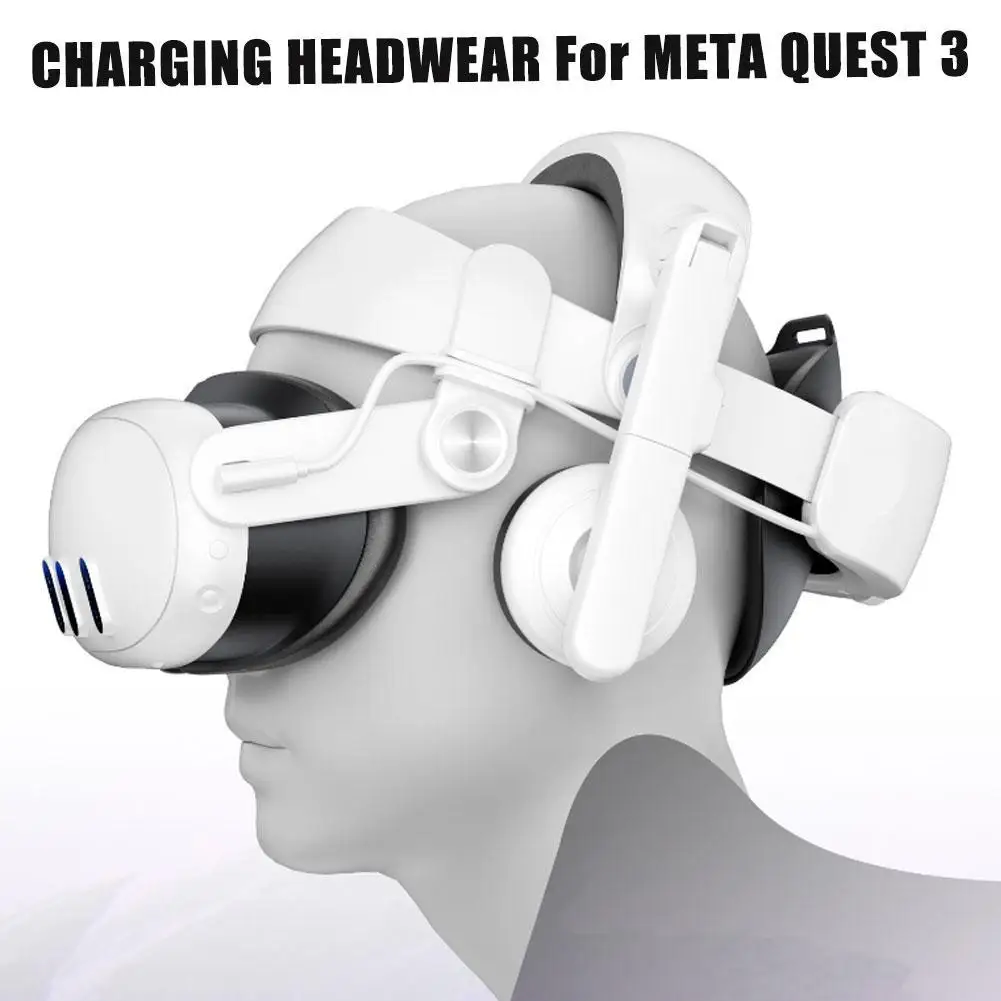 

Head Strap Accessories Compatible For Meta Quest 3 With 6000mAh Battery Pack Detachable Amplified Headset VR Accessories