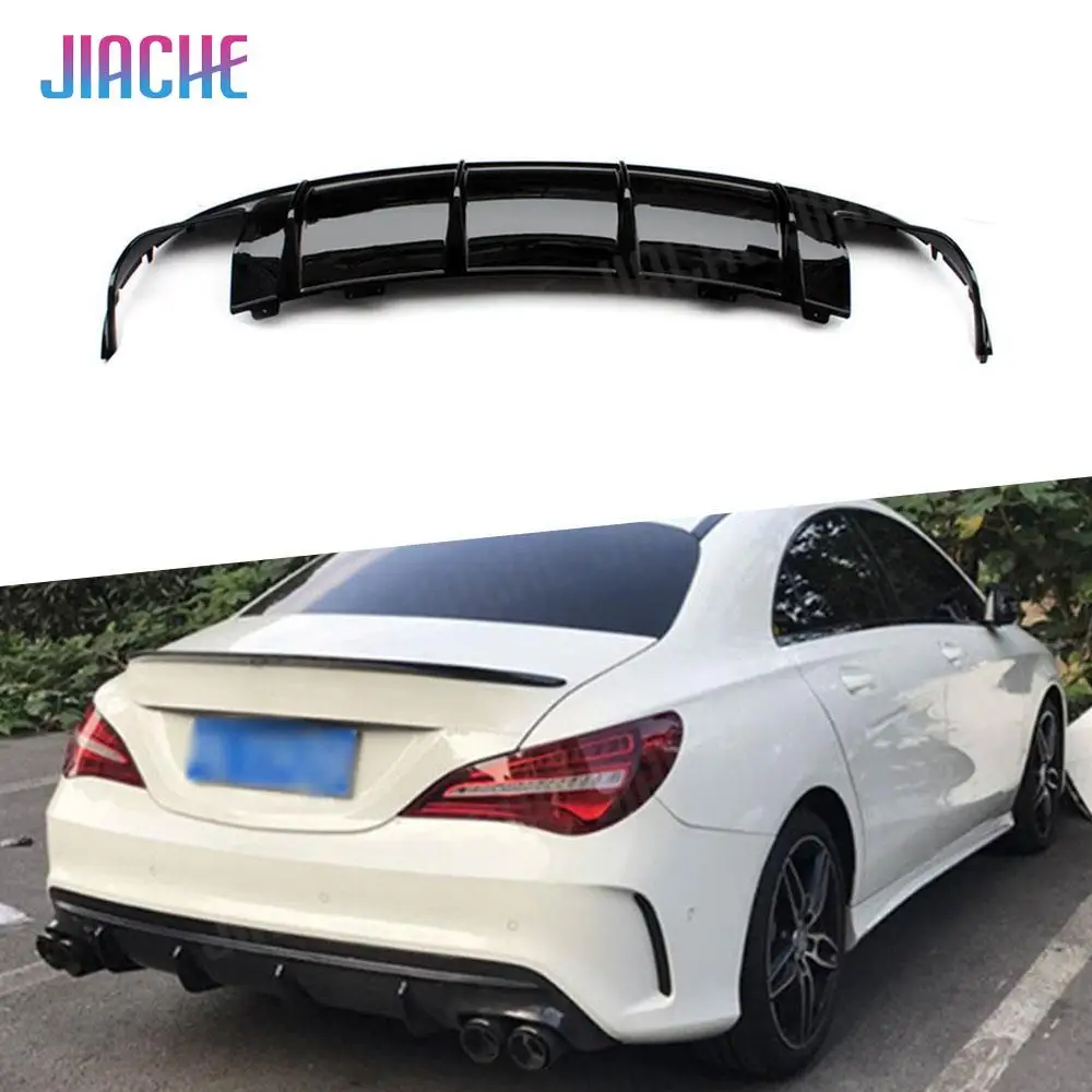 

CLA Class Carbon Fiber Rear Lip Diffuser Spoiler For Mercedes Benz W117 CLA 180 200 250 260 CLA45 AMG Sport 2013 -2018 Gloss