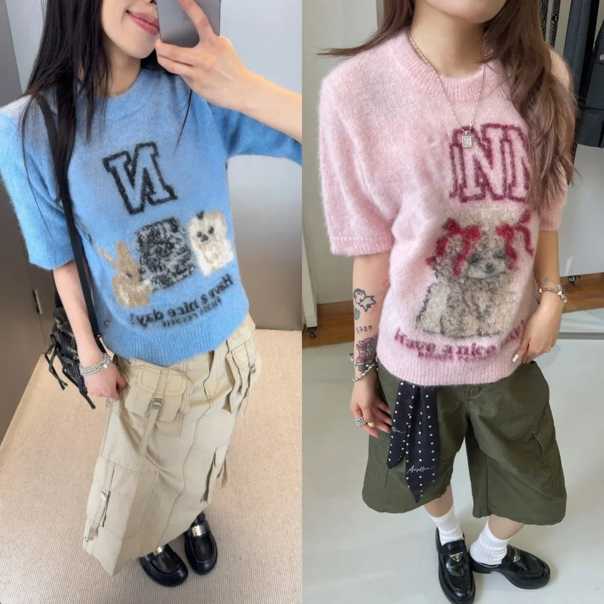 2026 early spring niche design three animal patterns jacquard round neck pullover sweater sweater wool top