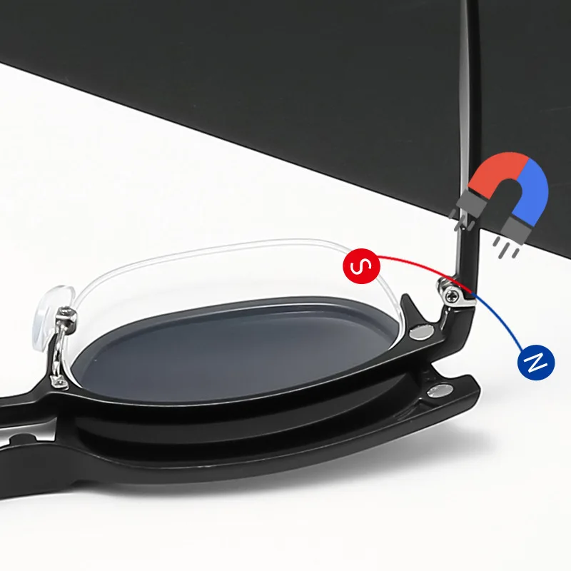 6 In 1 Magnetic Clip Sunglasses And Prescription Glasses Frame Men Women Polarized or Night Vision Lenses PC or TR90 Frame 2333