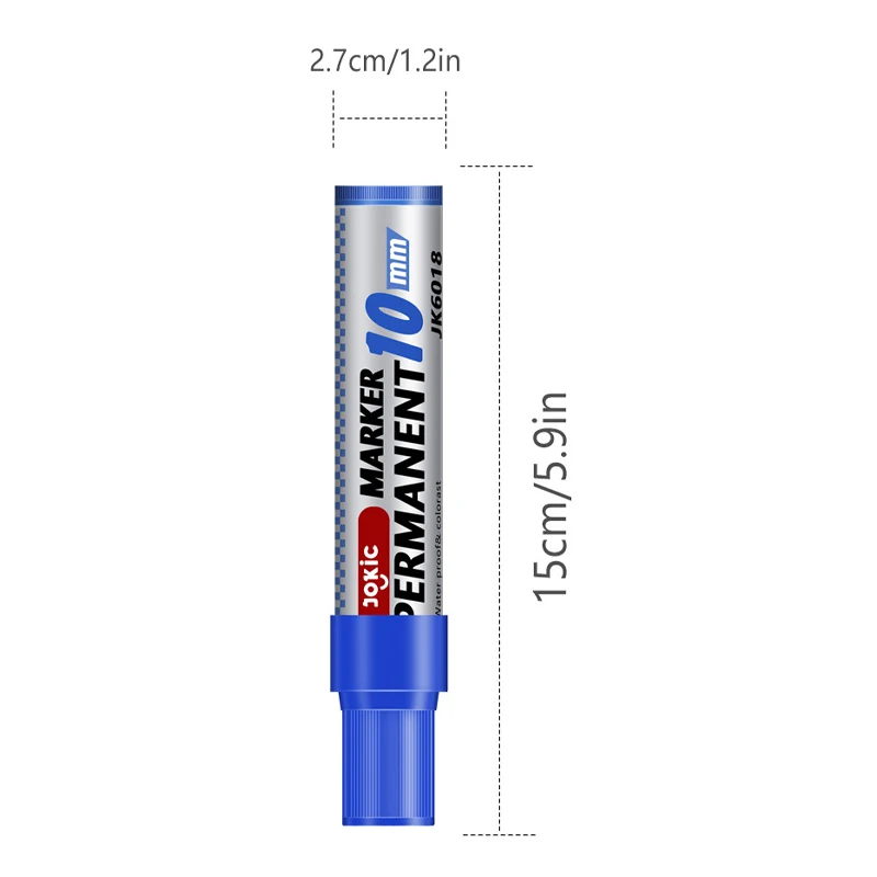 3 Color Large-Capacity POP Marker,10mm Nib,Permanent Markers,Quick Drying,Logistics Marker Pen Courier Box Marker Pen
