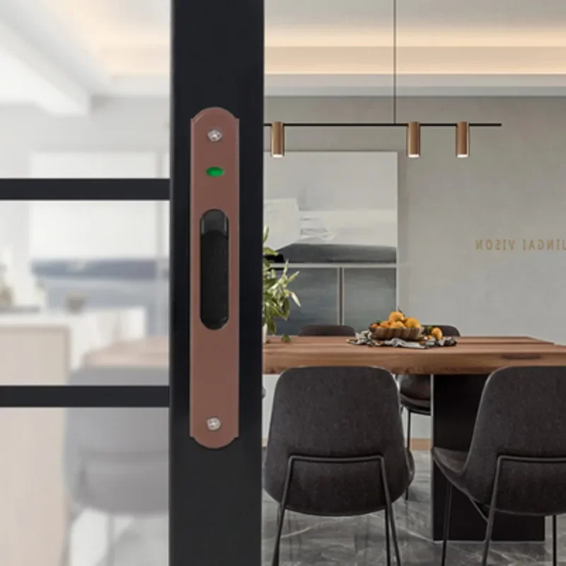 Mute Mortice Sliding Door Locks Hidde Handle Interior Door Pull Lock Modern Anti-theft Room Wood Lock Furniture Hardware