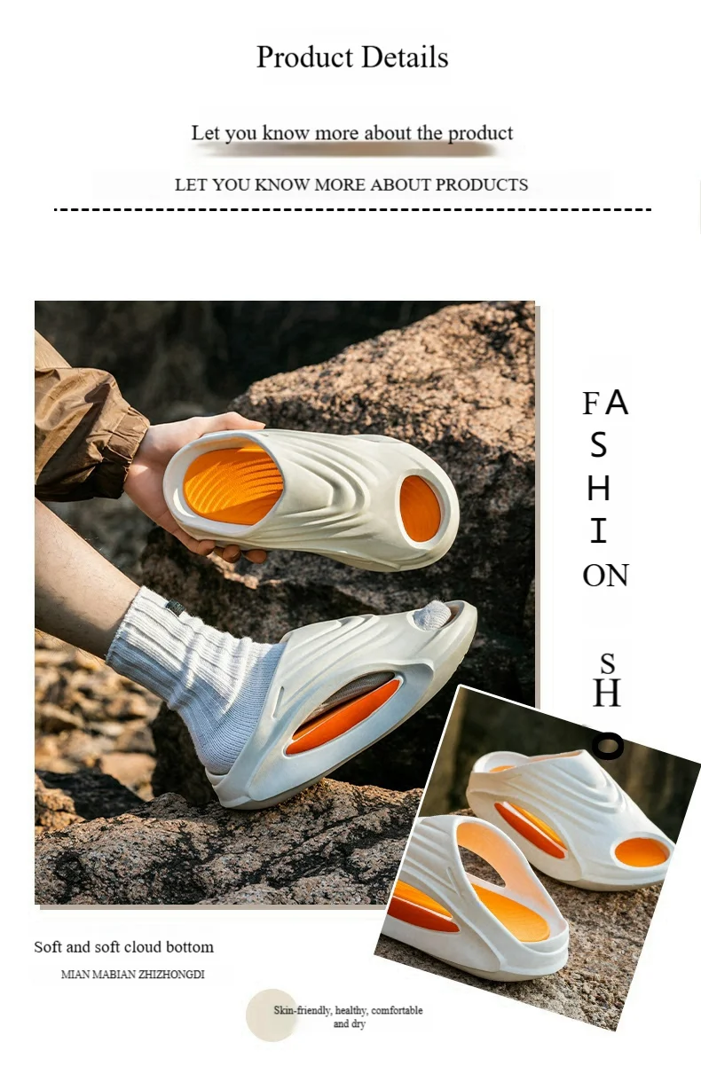 �Neue Unisex-Sportrutschen – rutschfeste Motorradsandalen mit dicker Sohle für Herren/Damen, Strandbasketball, Outdoor-Sommerschuhe – Detail 7