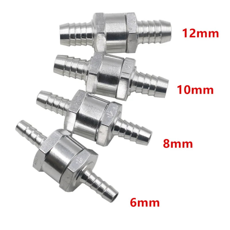 Fuel Non Return Check Valve 6/8/10/12mm Aluminium Alloy Petrol Diesel Water Fuel Line One Way for Peugeot Renault
