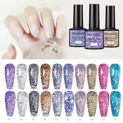 Mocmaki Gel Nail Polish Set with Base & Top Coat - 10 - Piece Semi - Permanent UV LED Soak - Off Lacquer Kit (6)