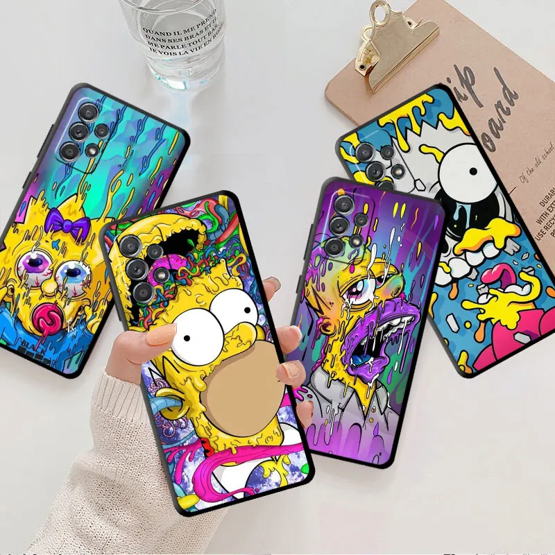 Coque De Téléphone Portable En Tpu Simpson Bumper, Étui Pour Samsung Galaxy A05 A05S A50 A70 A03 A20E A40 A30 A04 A10 A03S A02S Note 20