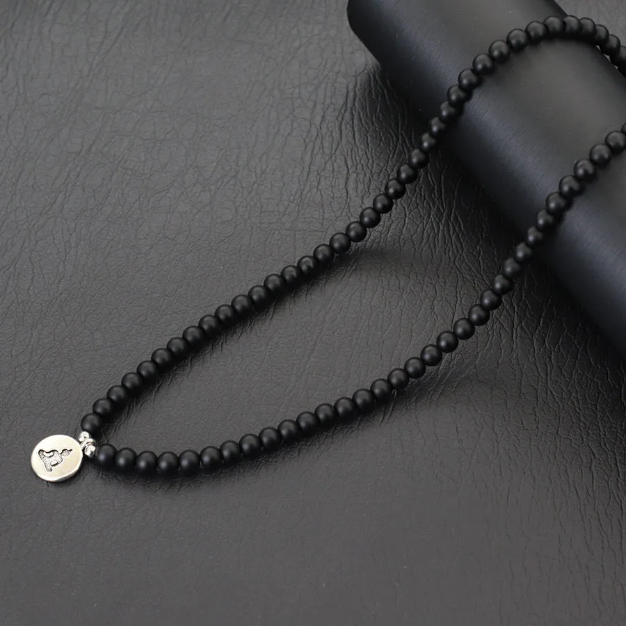 Natural Stone Buddha Necklace For Men