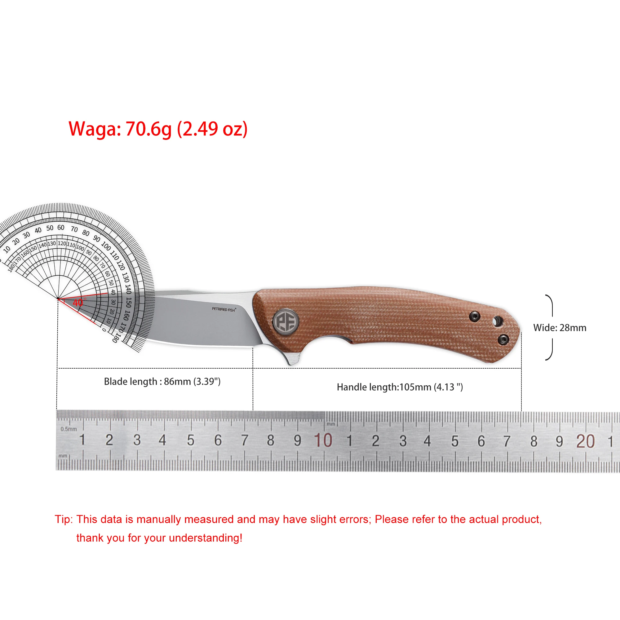 Petrified Fish PF949 Folding Knives Mini K110 Steel Blade Handle Fish Hunting Knife Outdoor Camping Pocket EDC Survival Tools 6