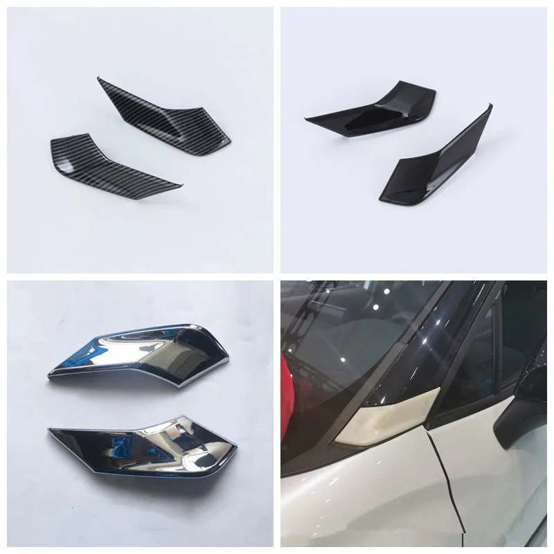 2 Pezzi Misura Per Toyota Corolla Cross 2022 Abs Car Side A Pilastro Base Stripe Cover Trim Car Styling Sticker