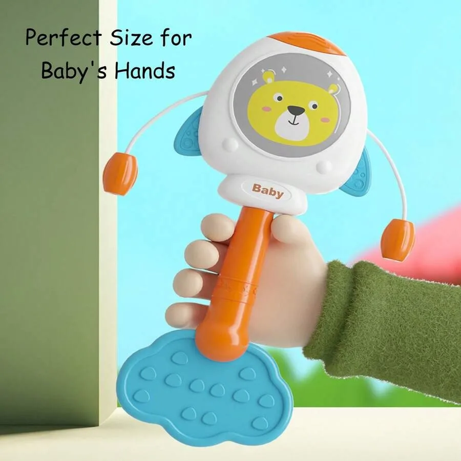 Baby Rattles Toy Cute Animal Hand Bell Grasping Ball Sensory Early Educational Toys for Infant - 3