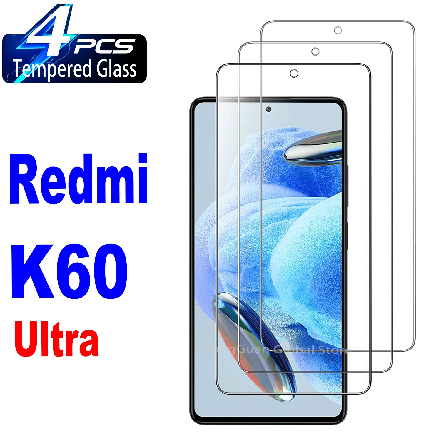 

2/4Pcs Tempered Glass For Xiaomi Redmi K60 Ultra Screen Protector Glass Film