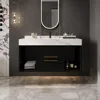 40 Inch Modern Wall Mounted Bathroom Vanity with Ceramic Sink. Quick Assembly Solid Wood Floating Bathroom Vanity Cabinet 5