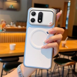 Premium Magnetic Leather Weave Phone Case with Wireless Charging and Anti - fall Protection for Honor Win Turbo (White)