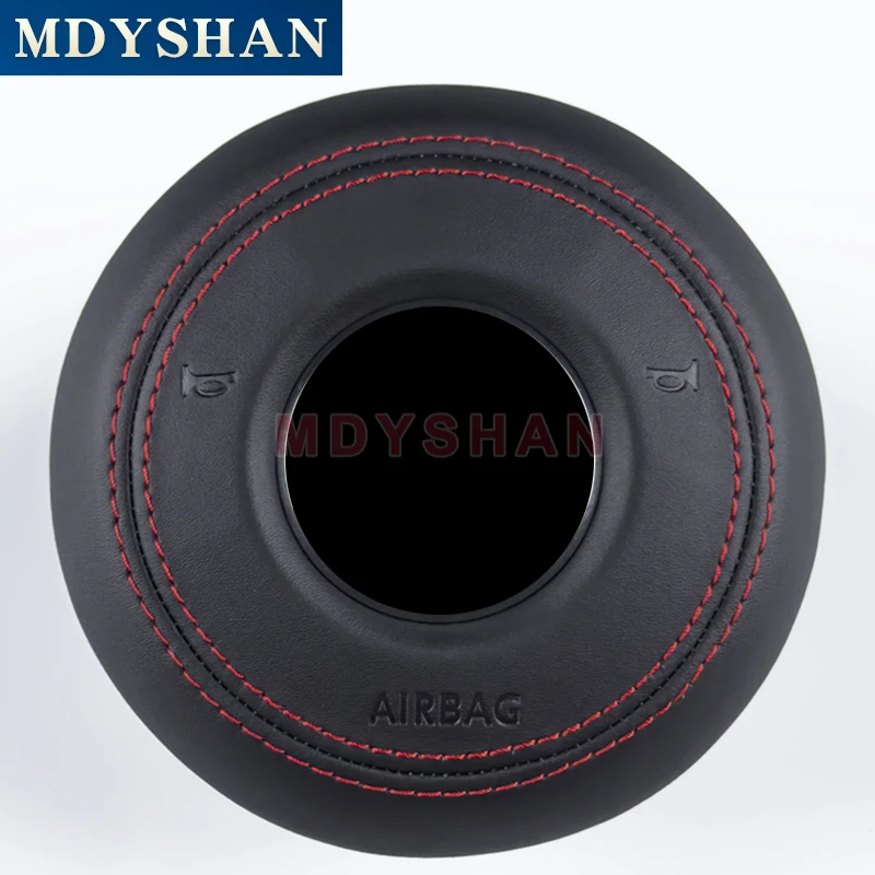 SteeringWheelHornCoverCapLeatherAlcantaraWrappedforMercedes