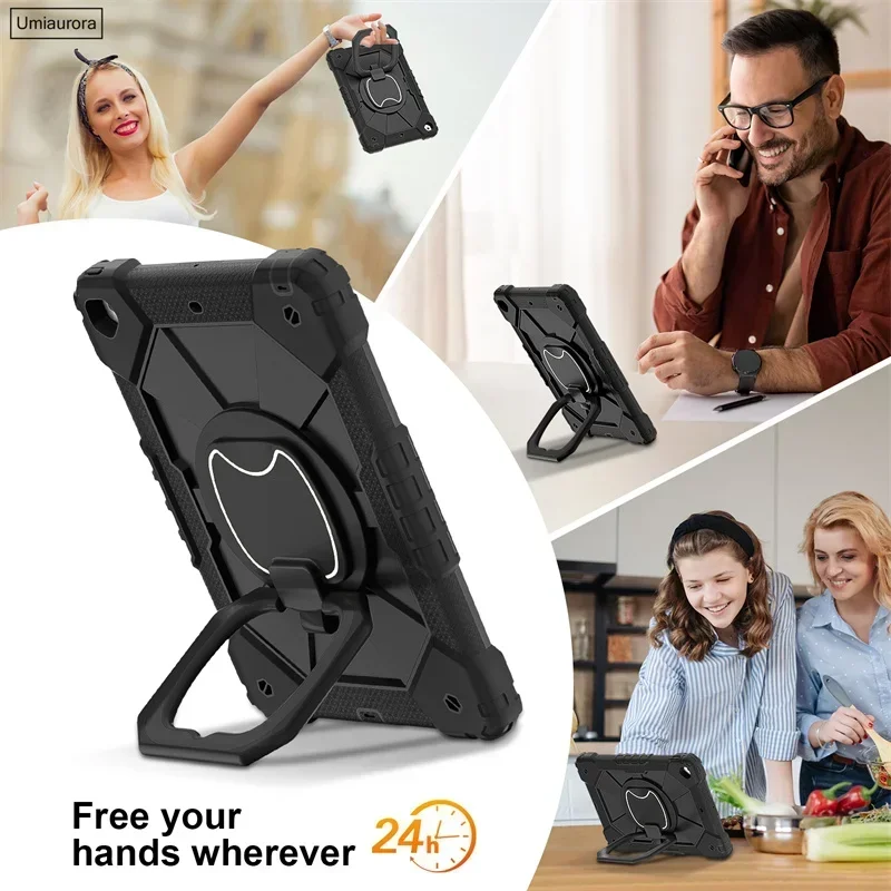 Ultimate Rugged Tablet Armor Case with Rotating Handle and Stand