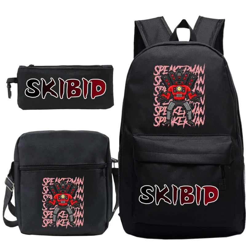 

Skibidi унитаз аниме Детский рюкзак мультфильм бренда первичный карандаш рандаш ранцевый для мальчиков девочек рюкзак Skibidi унитаз Наплечная школьная сумка