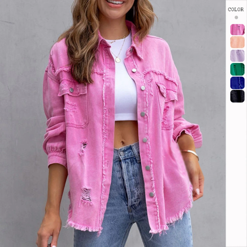 Denim Shirt Jacket Women's AliExpress