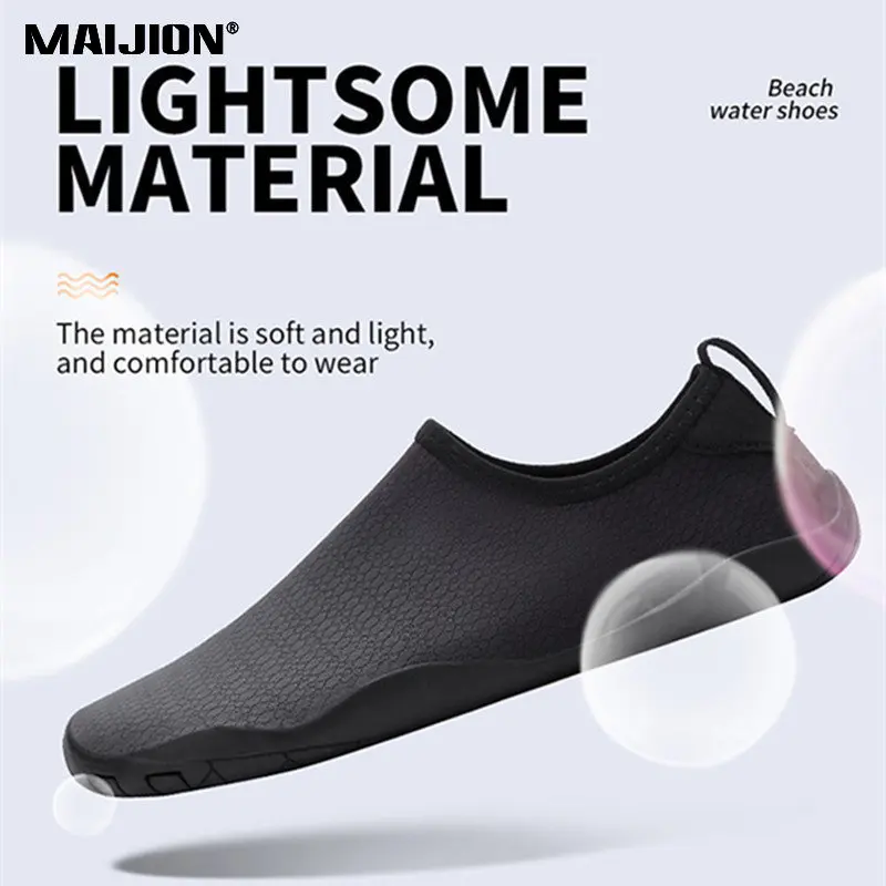 Men Women Comfortable Swimming Slip-On Lightweight Quick-Dry Barefoot Water Shoe Breathable Non Slip Beach Seaside Aqua Shoe