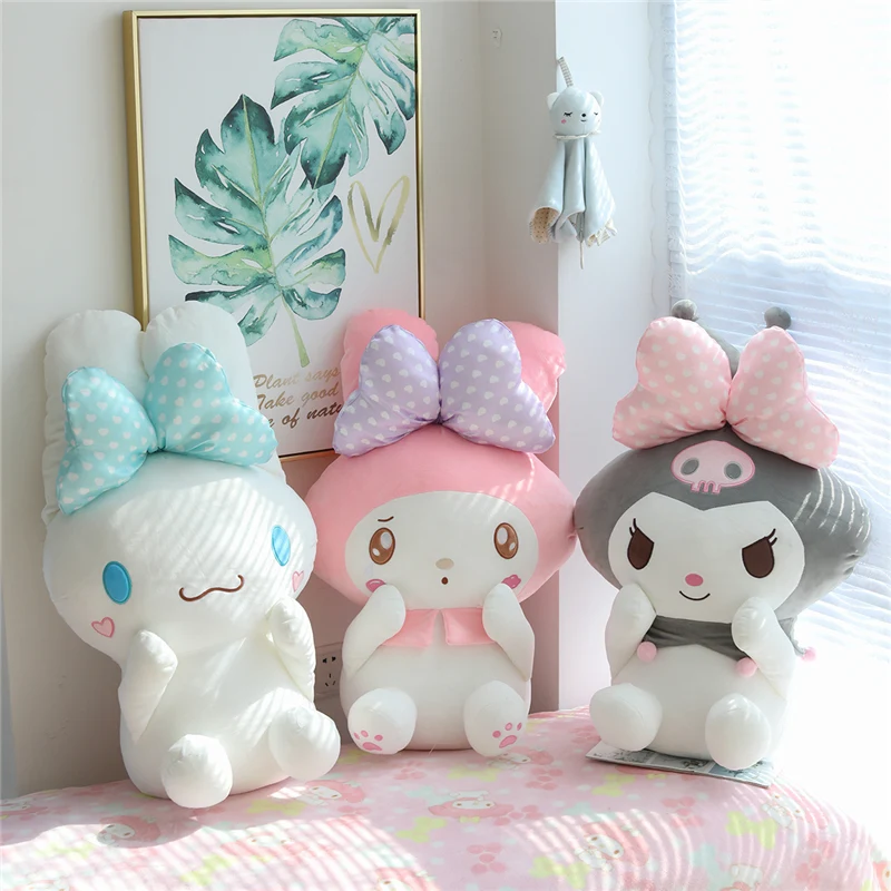 Sanrio Kuromi Cinnamoroll Plush Pillow Cute Soft Cartoon Anime My Melody Stuffed Doll Home Decor Comfortable Gifts For Girl  ﻿ 2