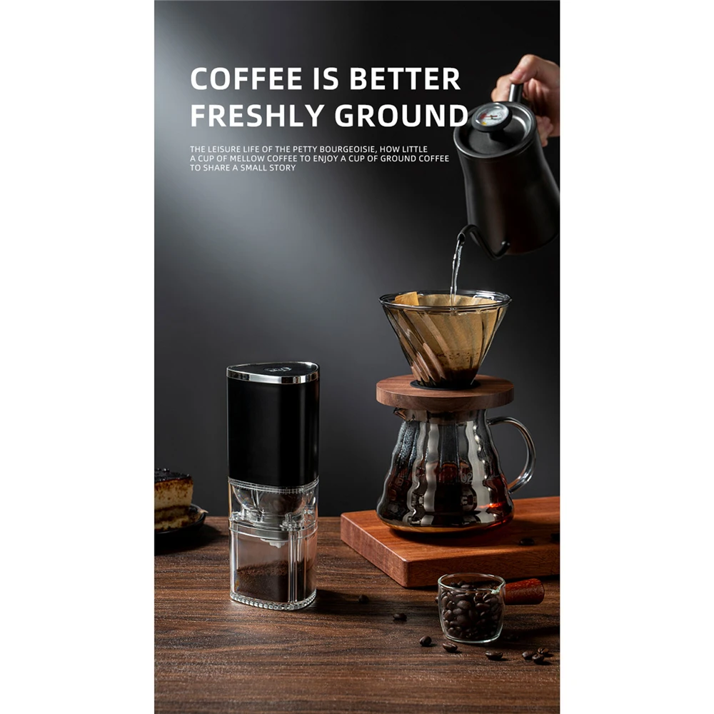 Coffee Grinder TYPE-C USB Charge LED Grinding Core Coffee Beans Mill Grinder Steel Portable Hand Electric