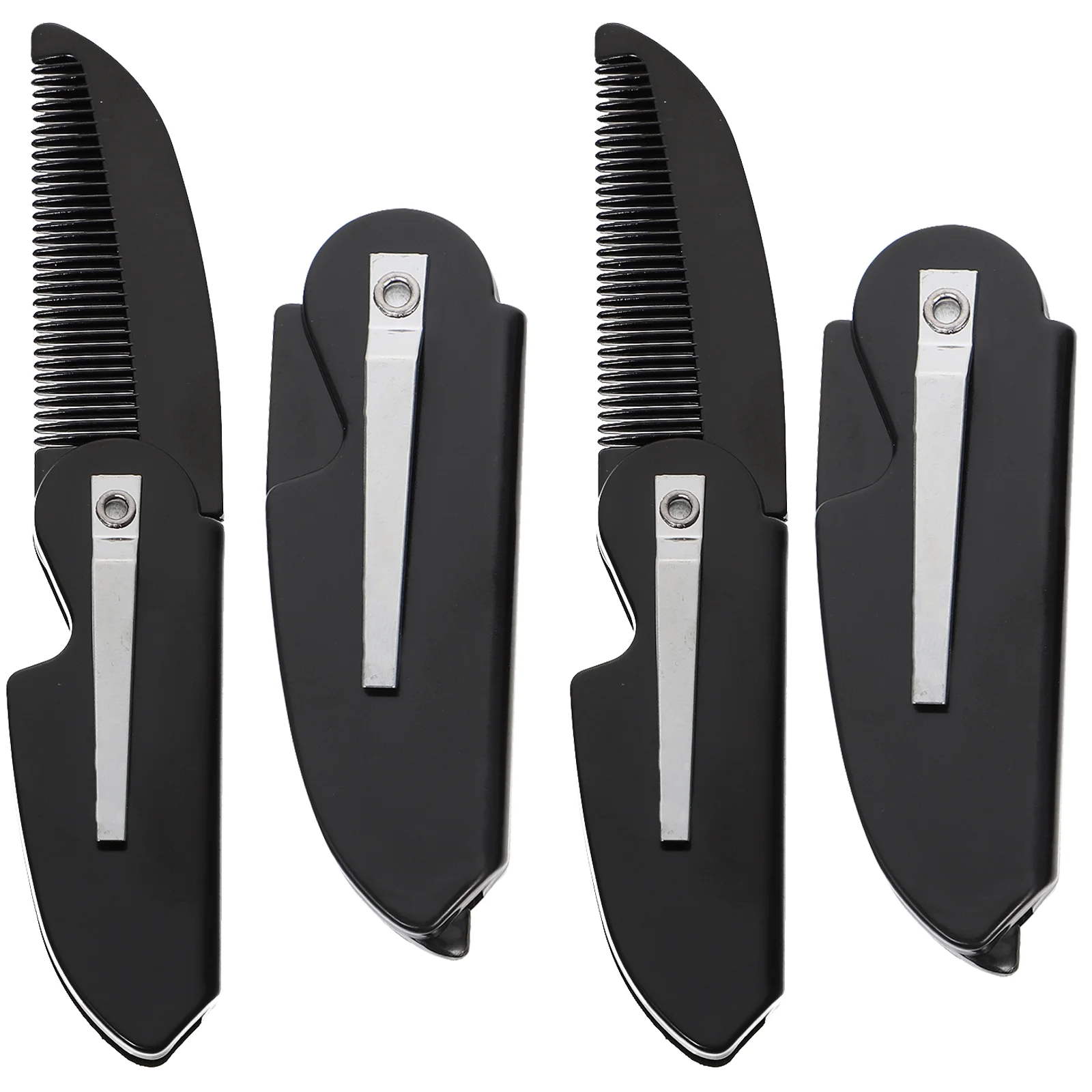 

4Pcs Household Beard Combs Portable Pocket Combs Plastic Mustache Combs