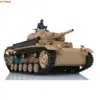 HENG LONG 1/16 7.0 Plastic Panzer III H FPV Camera RC Tank 3849 Painted Yellow Metal Steel Gearbox 360° Turret Track TH17365 2