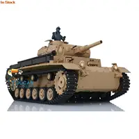 HENG LONG 1/16 7.0 Plastic Panzer III H FPV Camera RC Tank 3849 Painted Yellow Metal Steel Gearbox 360° Turret Track TH17365 2
