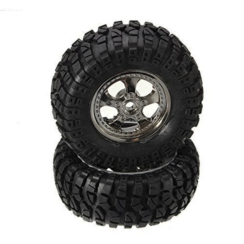 Pack De 2 Neumáticos De Goma Traseros Para Coches RC 1/12 – Diámetro 7.3 Cm, Grosor 3 Cm, Compatibles Con WLtoys 124008 Y 124010, Ligeros Y Duraderos