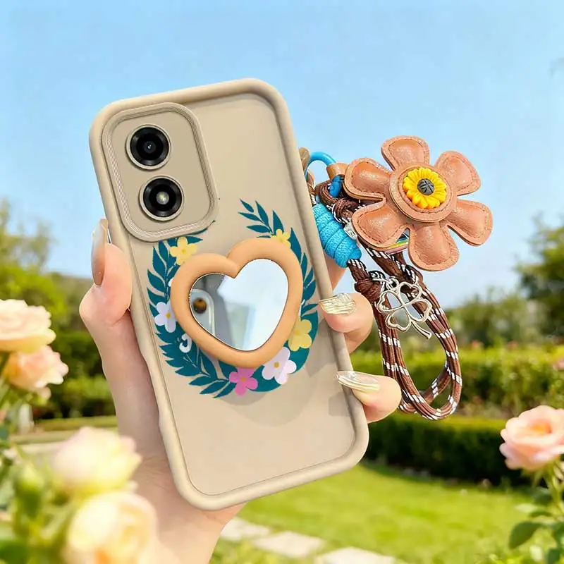 Colorful Garland Phone Case Set with Lanyard and Craft Embellishments - 3 Piece Bundle