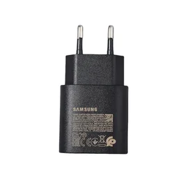 Samsung Genuine 25W Fast Charge Adapter with Type C Cable - 25W Black EU Charger