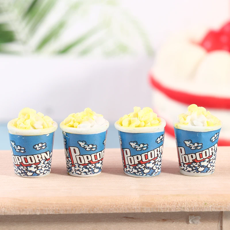 4 szt. Miniaturowy domek dla lalek Popcorn udawaj zagraj w domek dla lalek imitacja jedzenia