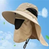 Summer Sun Hats UV Protection Outdoor Hunting Fishing Cap for Men Women Hiking Camping Visor Bucket Hat Neck Flap Fisherman Hat 6