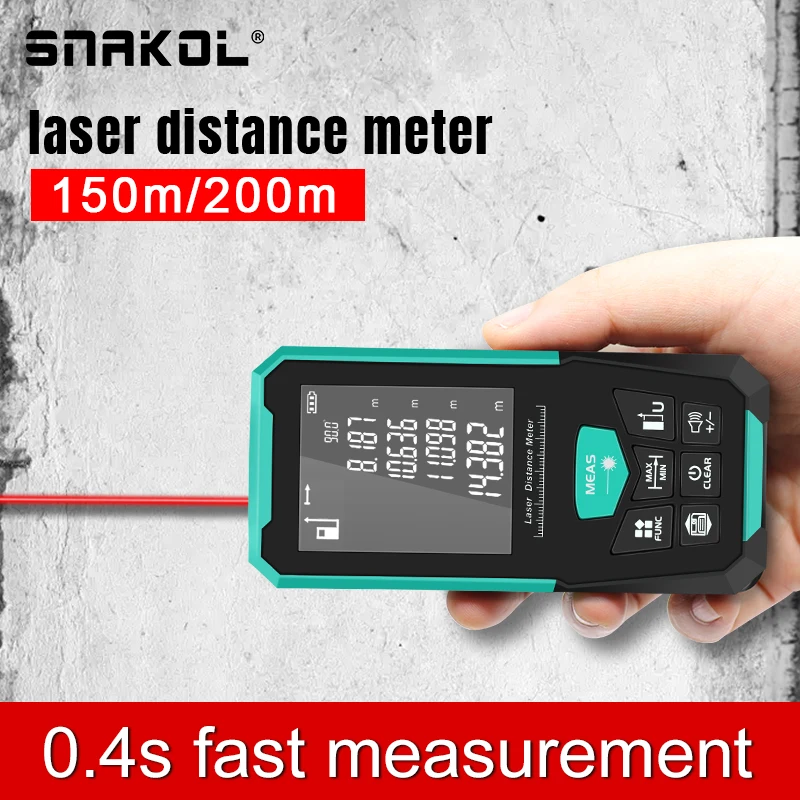 Laser Rangefinder 150M/200M Laser Tape Measure Distance Meter USB Charging