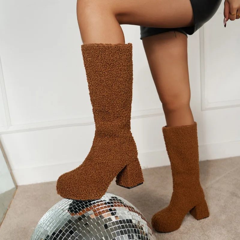 2024 Winter Boots for Women Platform Shoes New Woman Knee High Boots Ladies High Heels Thigh High Boots Shoes