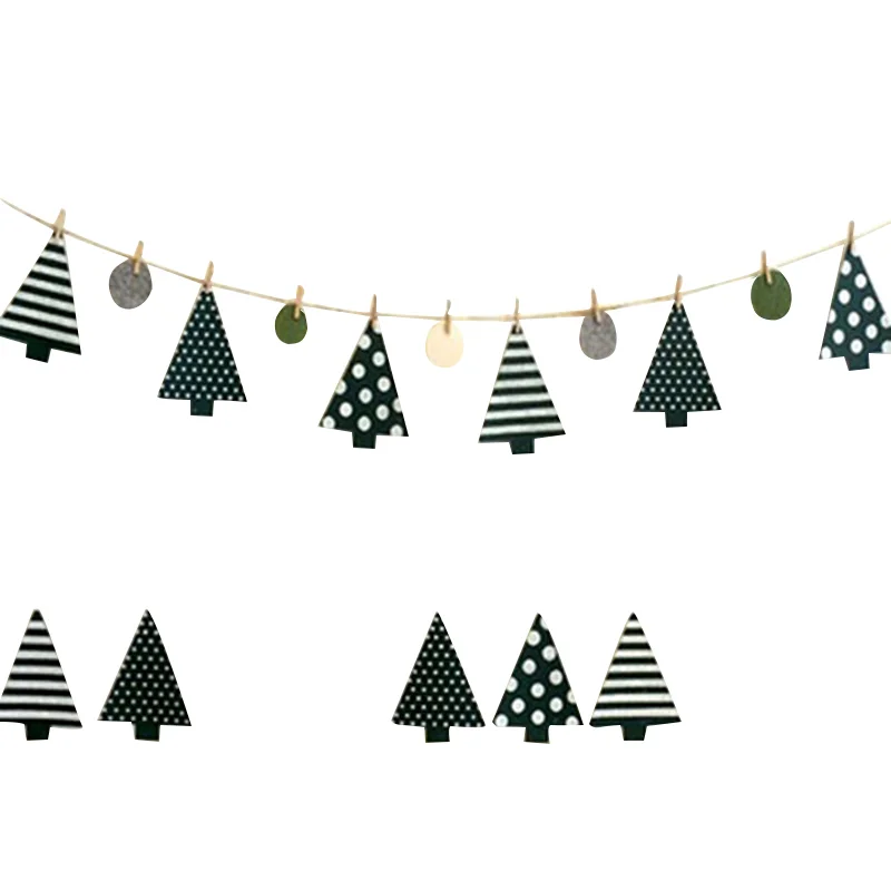 

Banner Pine Garland Christmas Decorative Tree Party Decoration Trees Flag