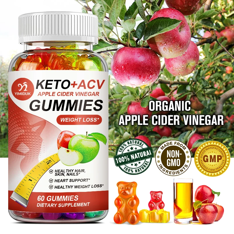 High Concentration Malic Acid Keto Apple Cider Vinegar Gummies Keep Fitness Weight Management Ketone Diet