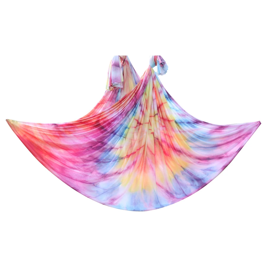 New Gradient 5M Aerial Silks Yoga Hammock Fabric for Aerial Acrobatic Circus Arts Dance Swing Yoga Hammock Studio