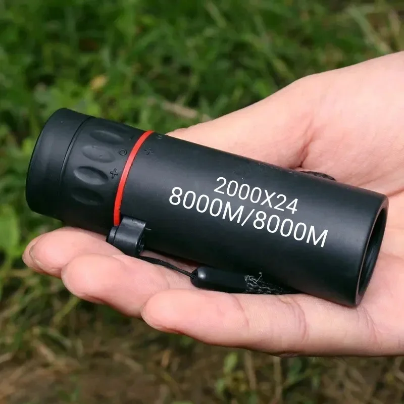2023 New HD 2000x24 Monocular Telescope Zooming Focus Green Film Binocular Optical Hunting Tourism Scope For Outdoor 5