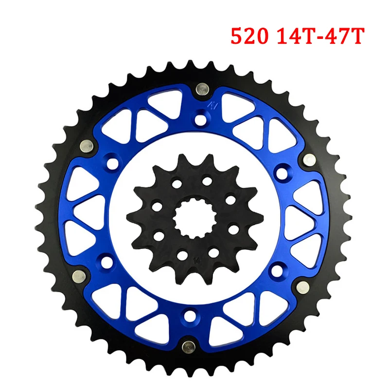 Motorcycle 14T 45T 46T 47T 48T 49T 51T 52T Front & Rear Sprocket For YAMAHA WR250 WR400 WR450 WR450F YZ250 YZ400 YZ450 YZ450F