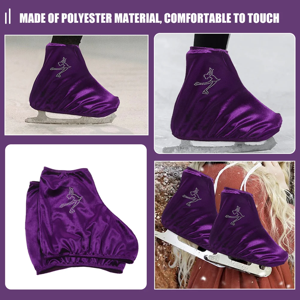 Elastic Skate Shoe Covers M for Kids Adults Ice Roller Hockey Skates Boot Protector Polyester Material Lasting