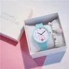 Macaron Strawberry Heart Dial Children's Cute Korean Jelly Silicone Strap Quartz Luminous Girls Boys Clock Watch Birthday Gift 3