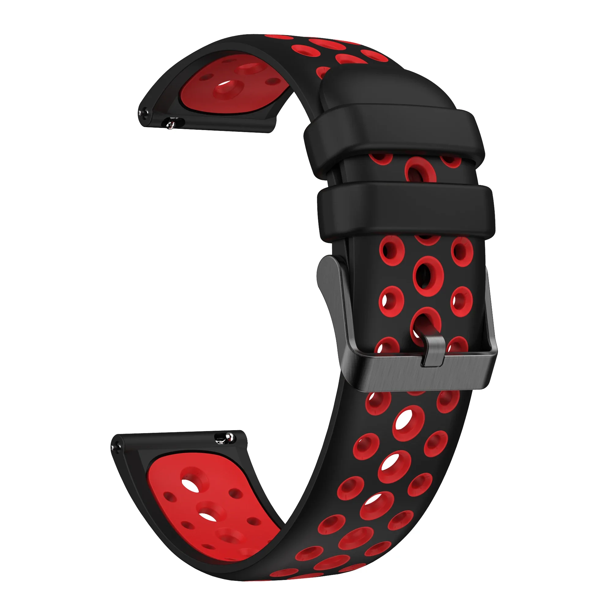 Soft Two-Tone Silicone Replacement Watch Band - 20mm/22mm