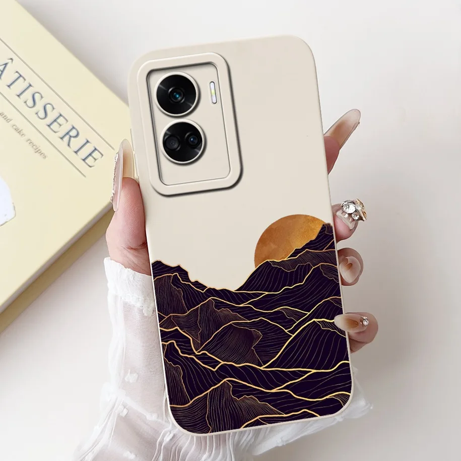 Shockproof Soft Liquid Silicone Phone Case with Popular Flower Design