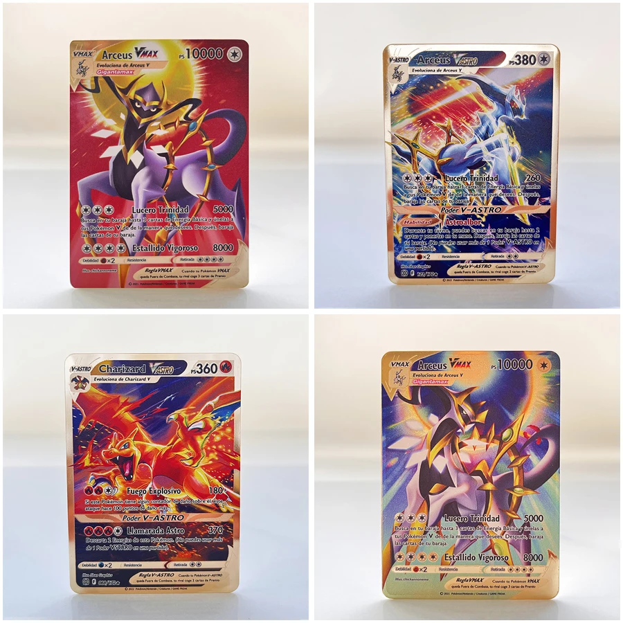 Metal Pokemon Cards Charizard, Shiny Lucario Pokemon Card