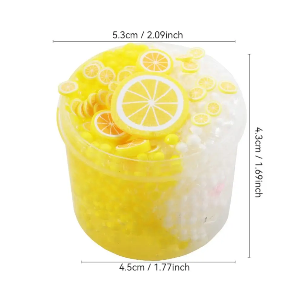 70ml Crystal Slime Strawberry Kiwi Foam Ball Slime Kit Non-Sticky Stress Relief Clear Set slime kit fluffy slime